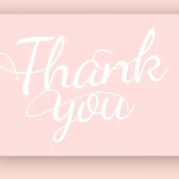 50 Thank you cards for your small business Pink & White Business Card size - Picture 11 of 11